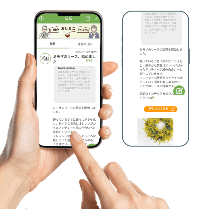 公式日記投稿画面